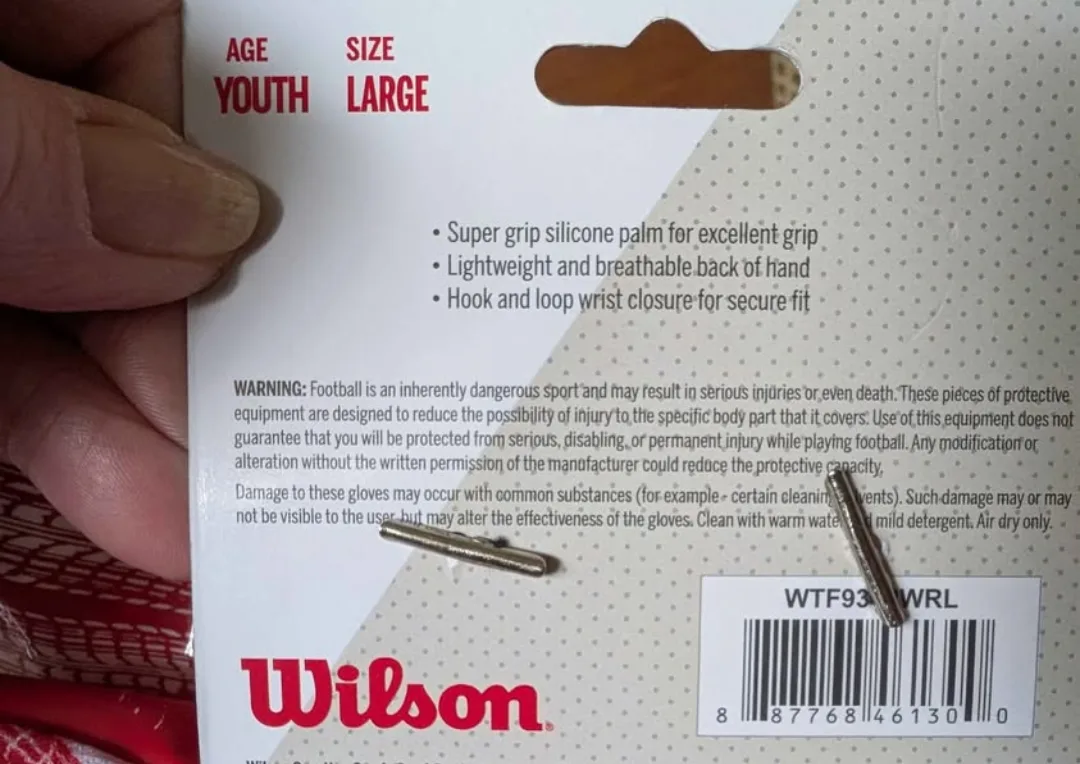 Supergrip Football Gloves ~ Wilson Youth Large image indicator(4)