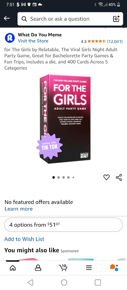 💚FOR THE GIRLS ADULT PARTY GAME! SEALED thumbnail