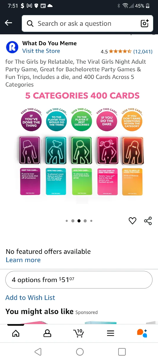 💚FOR THE GIRLS ADULT PARTY GAME! SEALED image indicator(4)