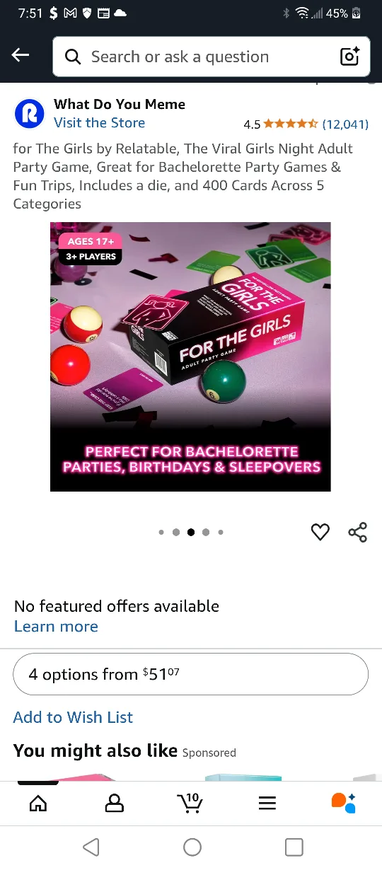 💚FOR THE GIRLS ADULT PARTY GAME! SEALED image indicator(6)