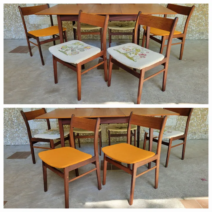 MCM Solid Teak Dining Chairs (4 chairs remaining) thumbnail
