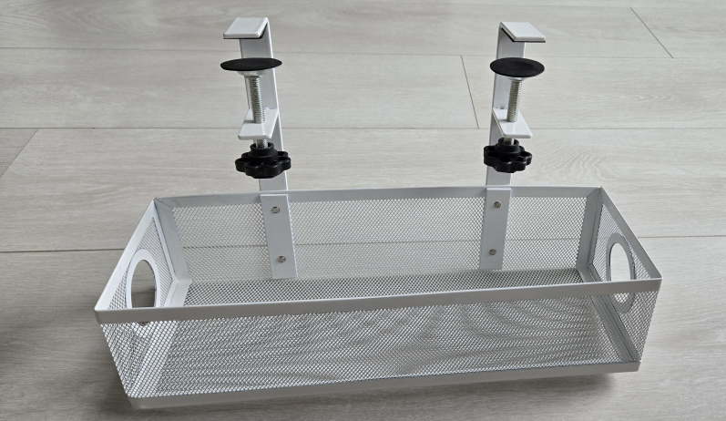 White Metal under the Desk cable tray
