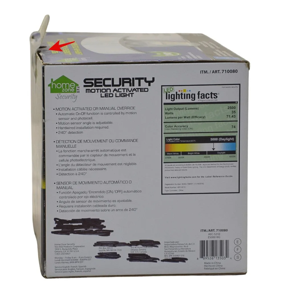 Home Zone Security Motion Activated LED Light - New! image indicator(5)