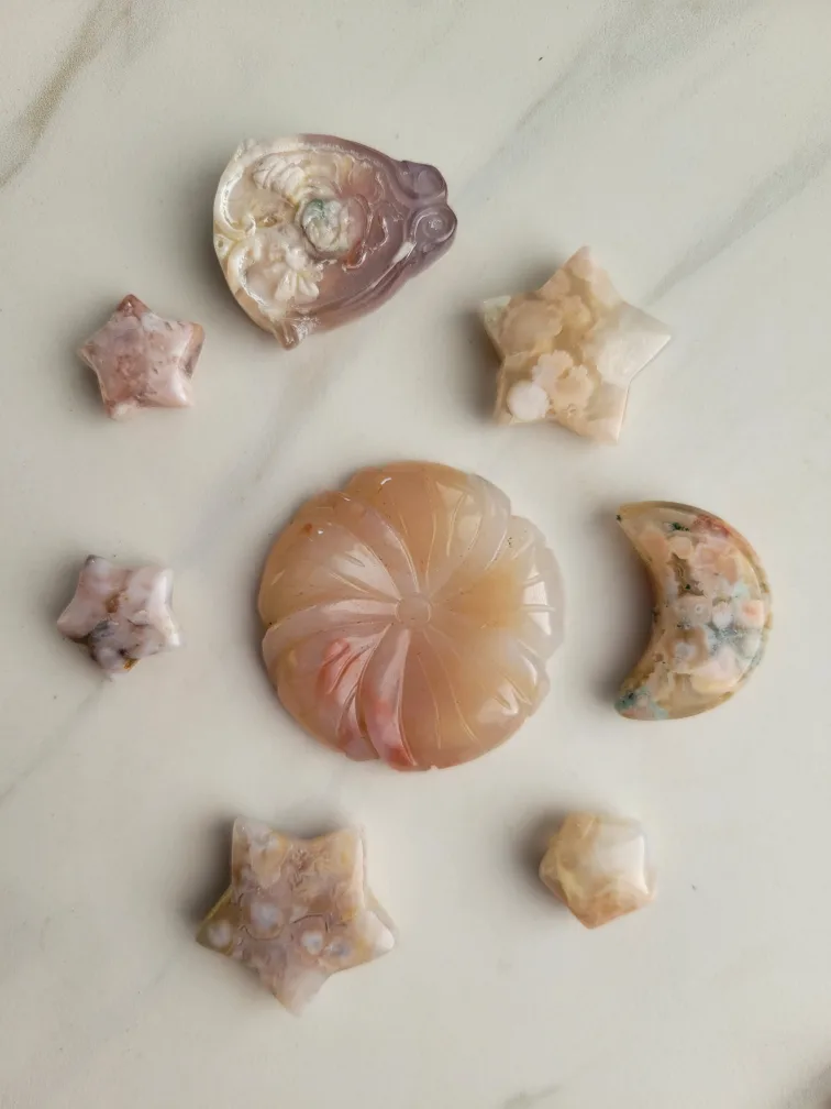 Flower Agate Crystal Set thumbnail