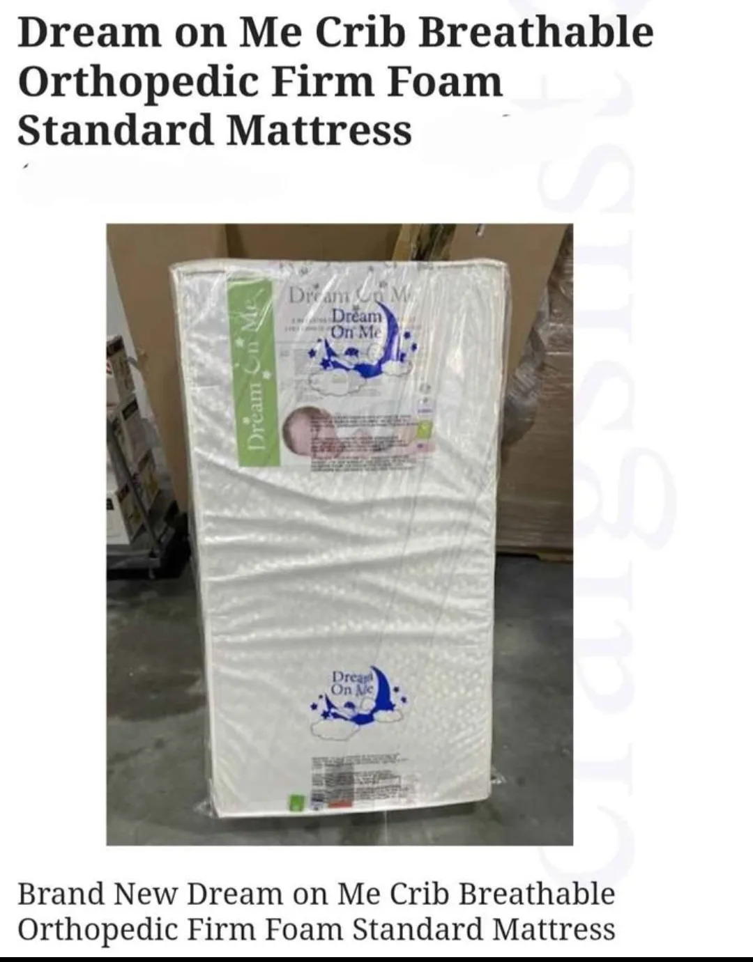 Brand New Dream On Me Crib Mattress thumbnail