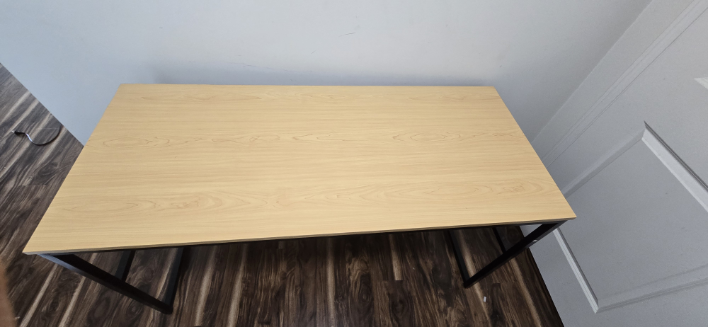 Simple Desk - Light Wood Top, Black Frame - photo 4