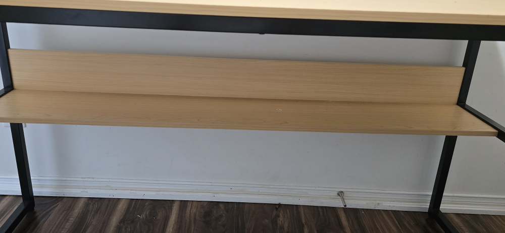 Simple Desk - Light Wood Top, Black Frame - photo 5