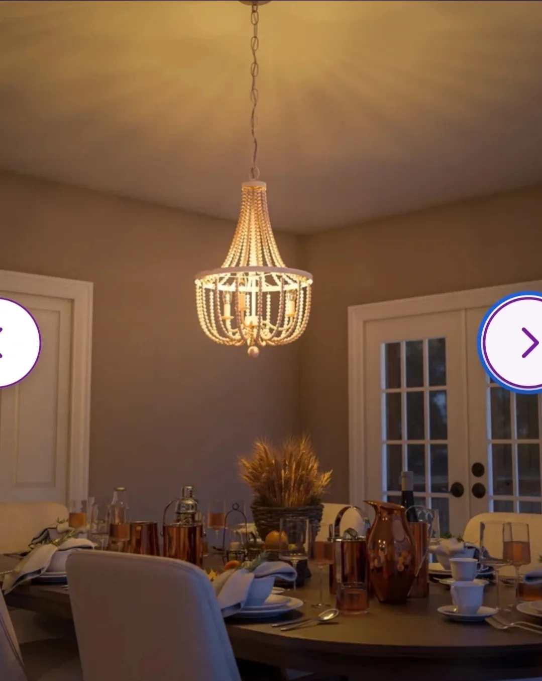 Beaded Chandelier - Elegant Lighting Fixture image indicator(5)