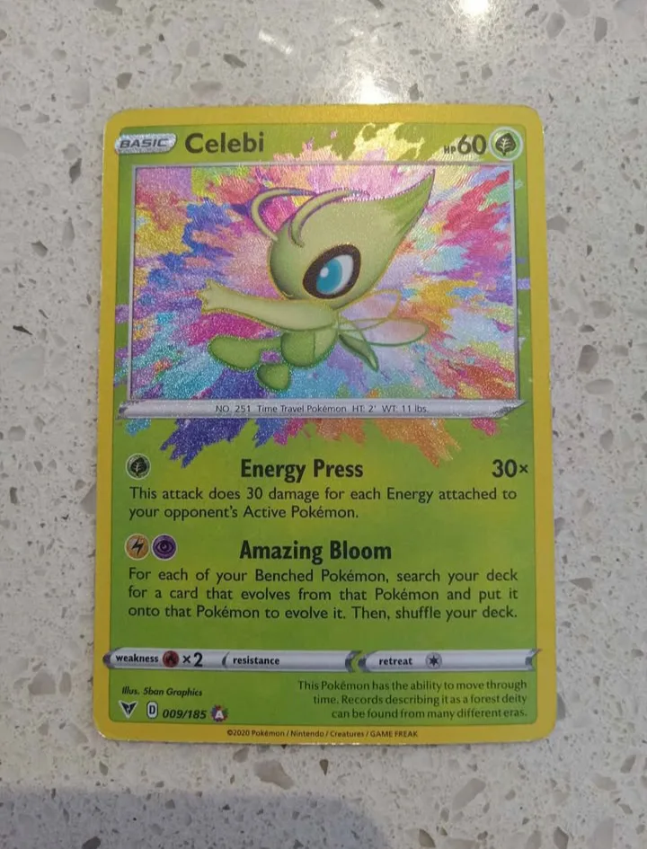 Celebi Pokemon Card 009/185 thumbnail