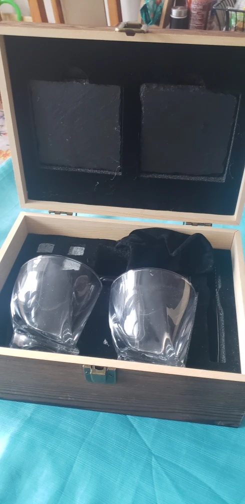 Whiskoff Whiskey Glass Set with Stones & Coasters - photo 2