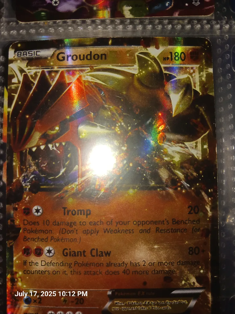 Groudon Pokemon EX Card thumbnail