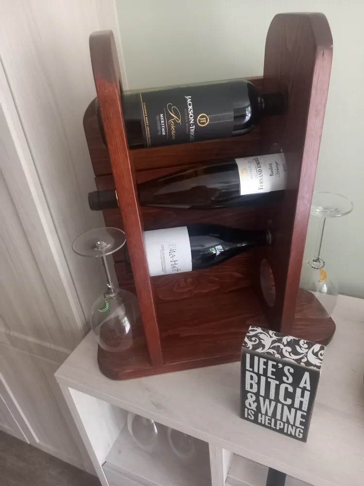 handmade Wooden Wine Rack thumbnail
