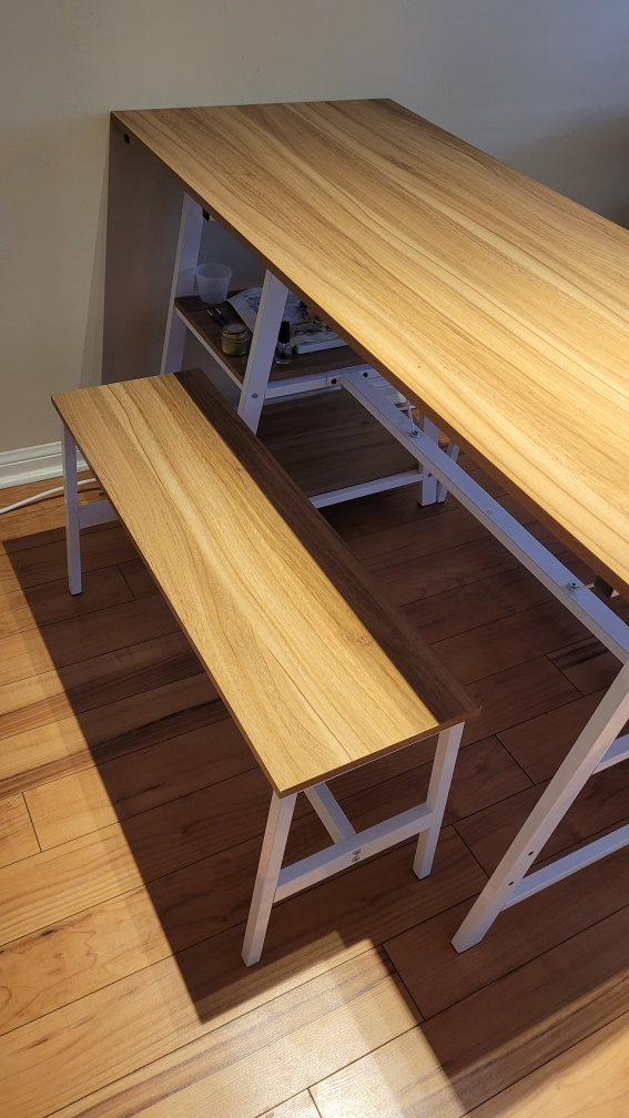 Wooden Dining Table with Benches - photo 2