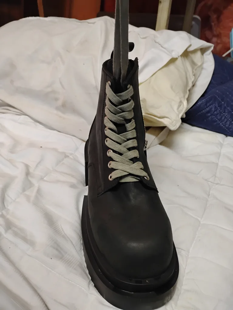 Rick Owens Black Leather Platform Boots image indicator(3)