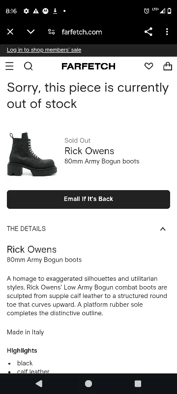 Rick Owens Black Leather Platform Boots image indicator(7)