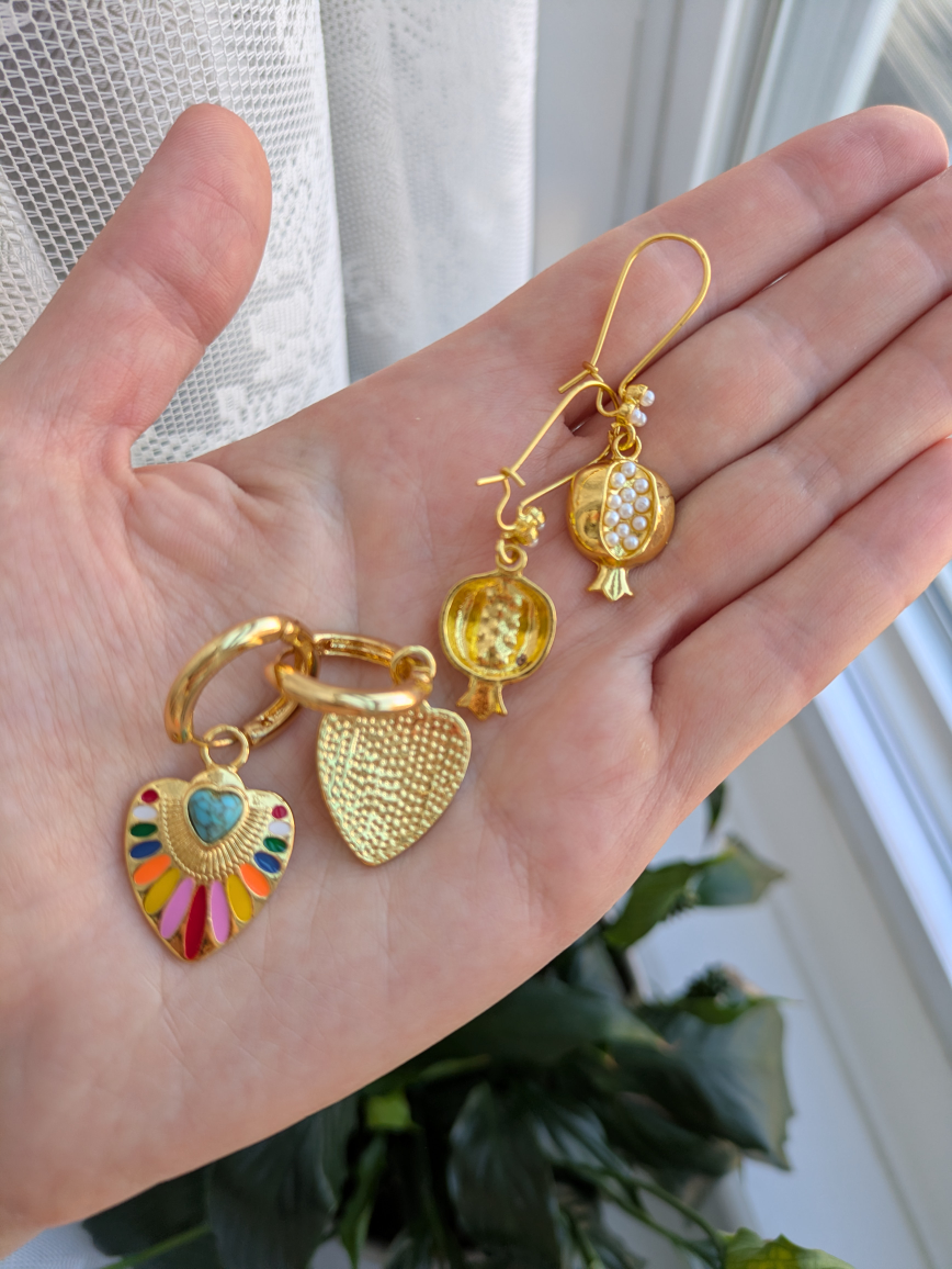 Assorted Gold Earrings & Rings