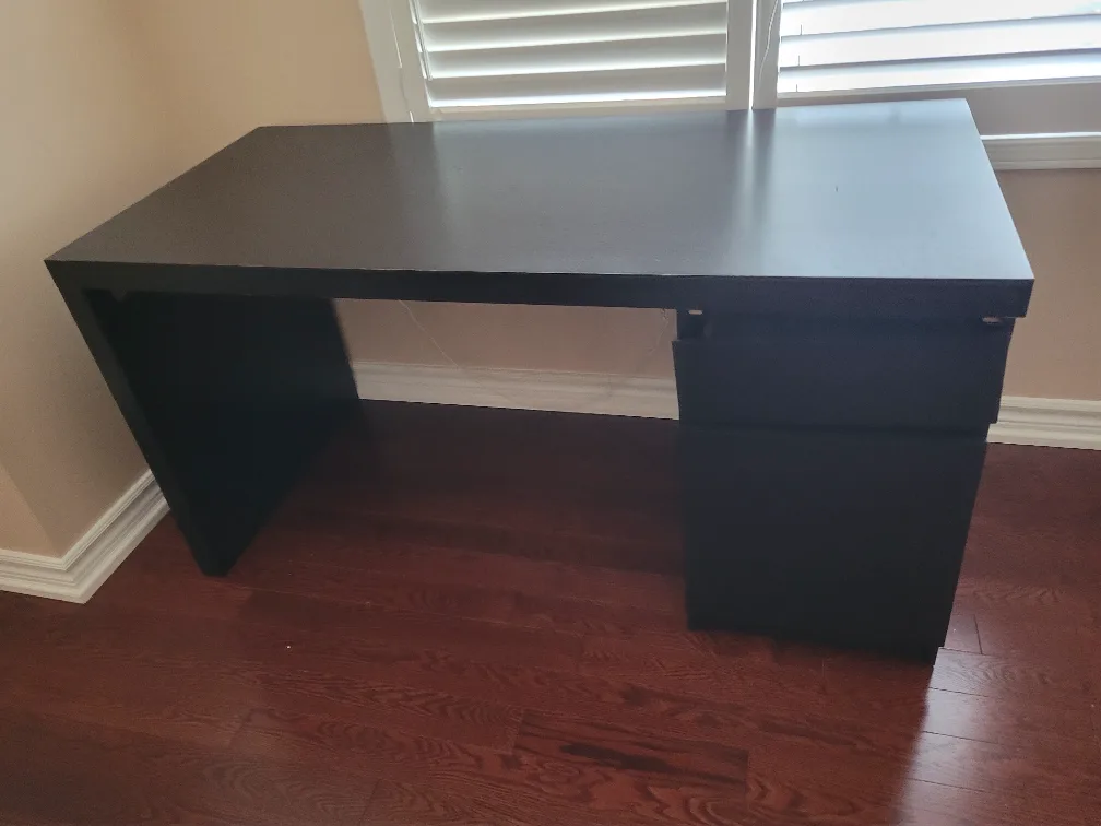 Dark Brown  office Desk with Drawers thumbnail