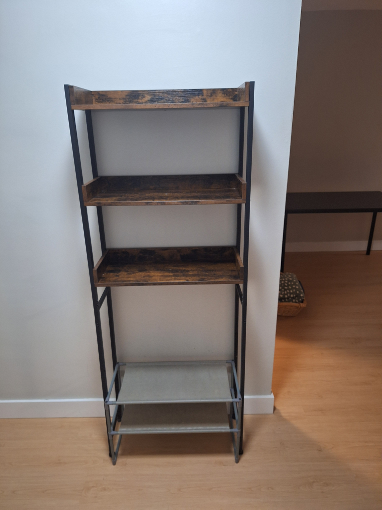 Industrial Style 4-Tier Shelf