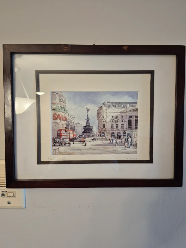 Framed London Piccadilly Circus Print by David Eddington image indicator(4)