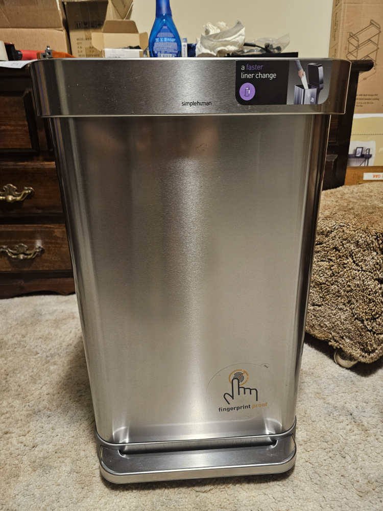 Simplehuman Fingerprint 45L Proof Trash Can