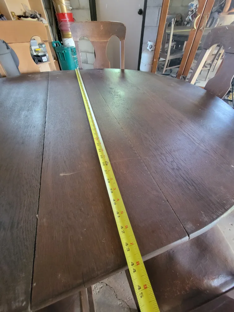 Antique Wood Dining Table with 6 Chairs image indicator(5)