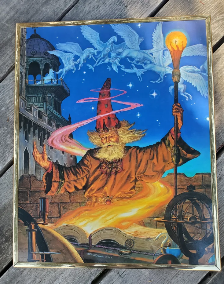 Vintage Wizard Fantasy Art Print thumbnail