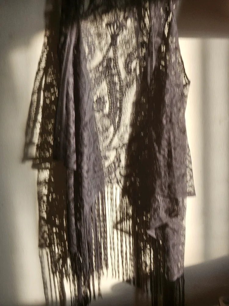 Lace Fringe Kimono - Size XL thumbnail