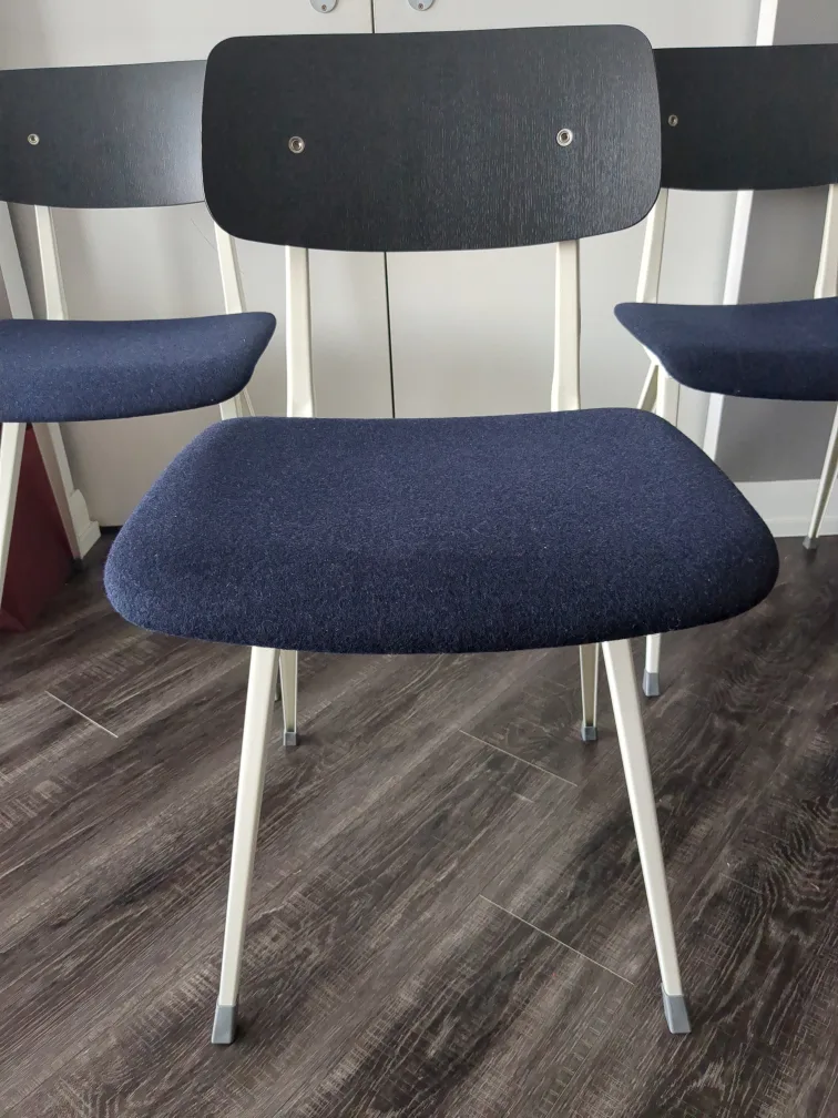 Navy Blue Upholstered Dining Chairs - Set of 4 thumbnail