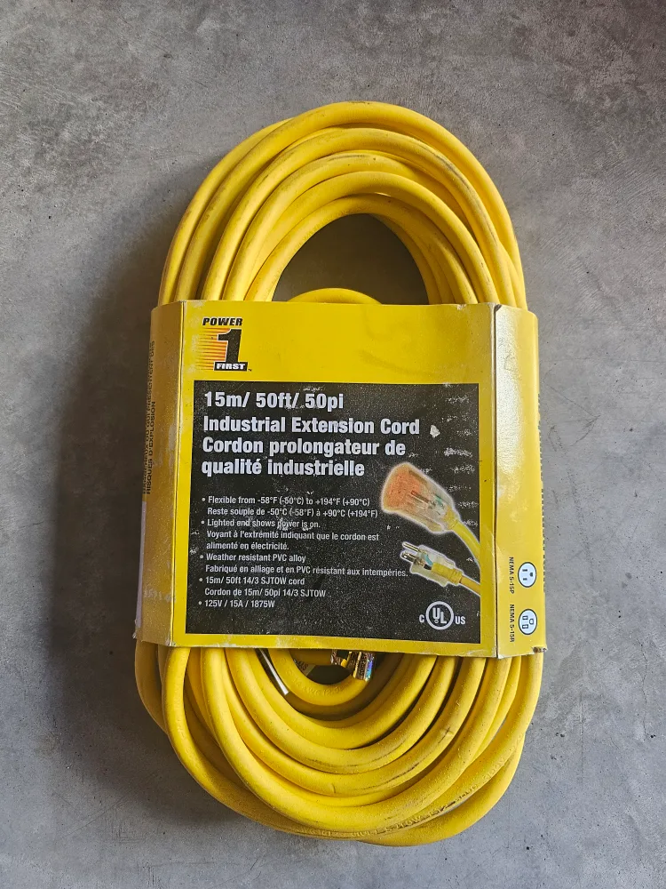 Power First 15m/50ft Industrial Extension Cord thumbnail