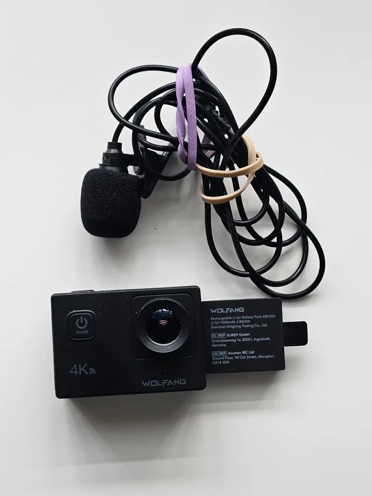 Wolfang Action Camera 4K with Microphone thumbnail