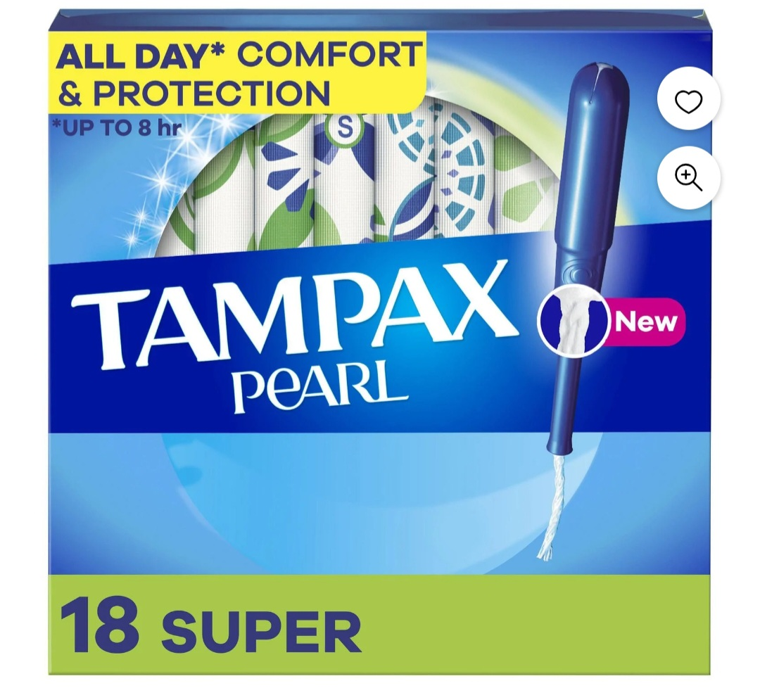 Tampax Pearl Tampons, with LeakGuard Braid, Super Absorbency,