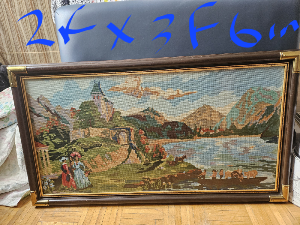 Vintage Framed Homemade with love Needlepoint Art - photo 5