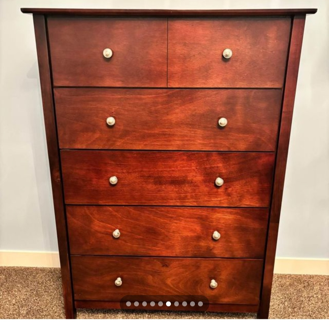 Brown Wooden 6-Drawer Dresser - photo 3