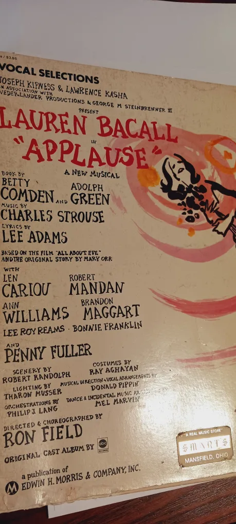 Applause - Lauren Bacall Playbill for the Musical thumbnail