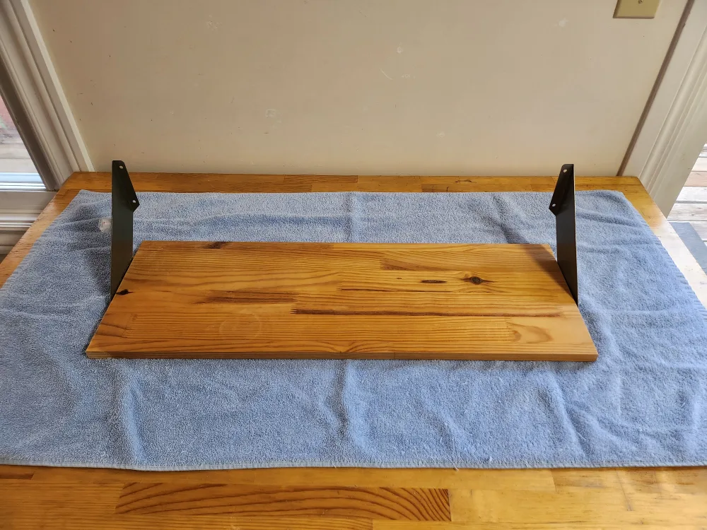 IKEA Wooden Shelf with Brackets thumbnail