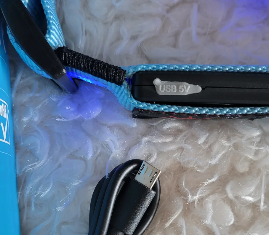 New BSEEN Blue Light Up Dog Collar - Large image indicator(7)