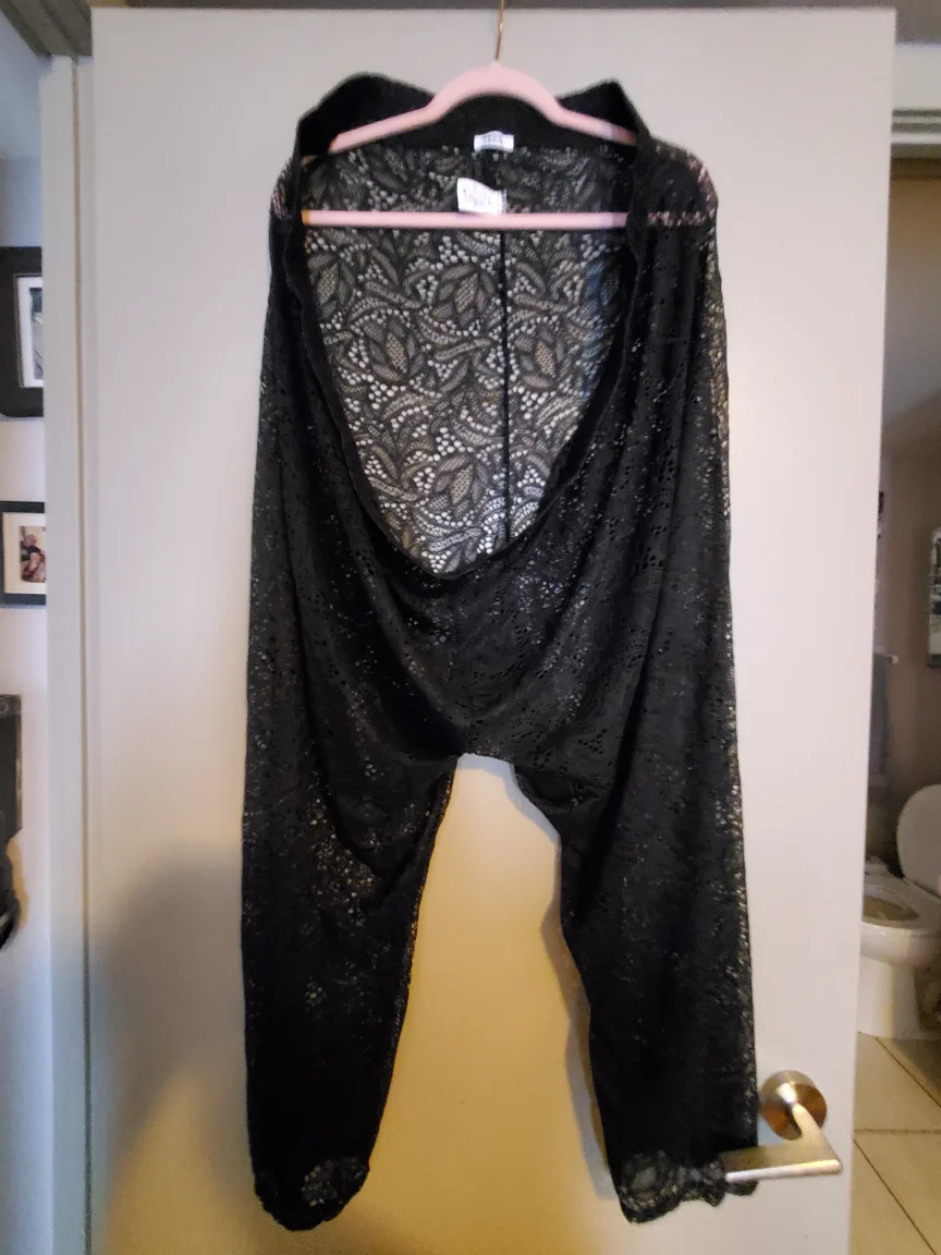Penningtons Black Lace Pants, Size 6X image indicator(2)