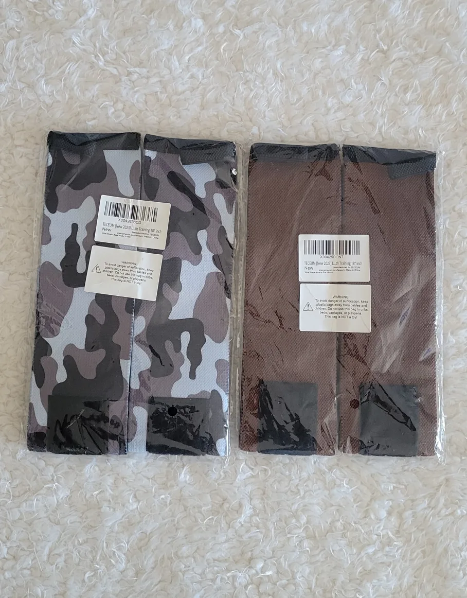 Brand New 2 pairs TECSEUM 18" Brown Wrist Wraps image indicator(2)