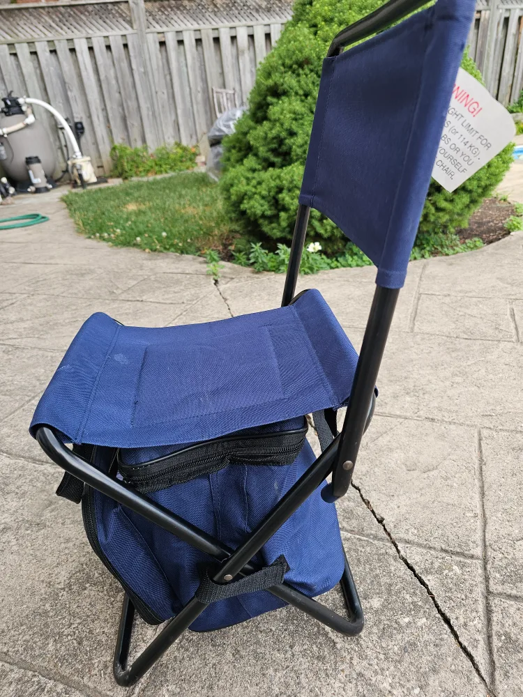 Picnic Chair with Insulated Cooler Bag - Blue thumbnail