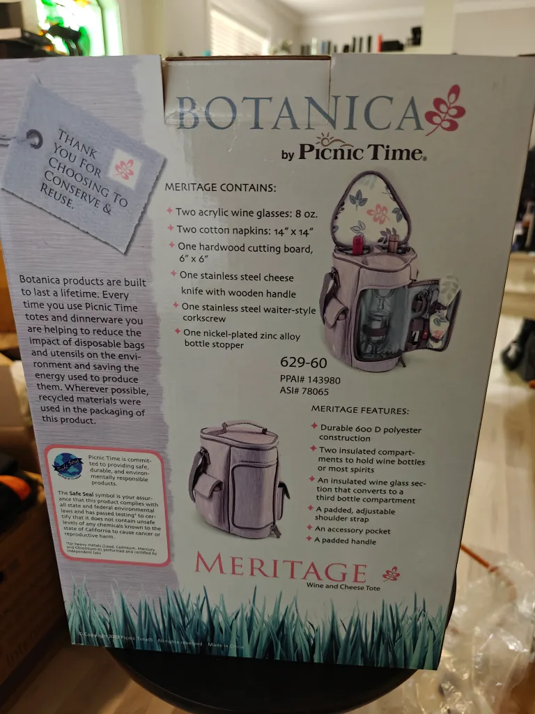 Botanica by Picnic Time Meritage Wine & Cheese Tote image indicator(2)
