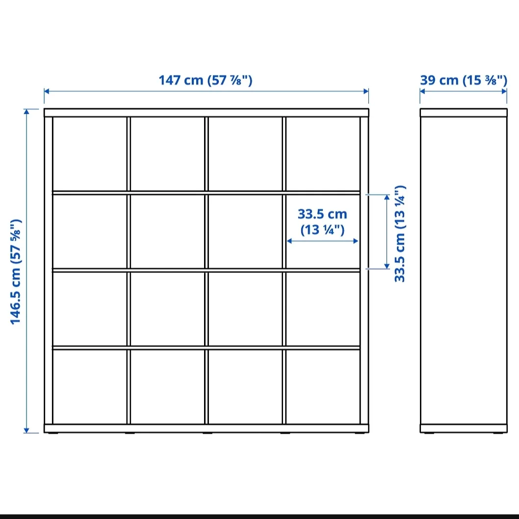 IKEA Kallax Shelf Unit - White - 16 Cubes image indicator(2)