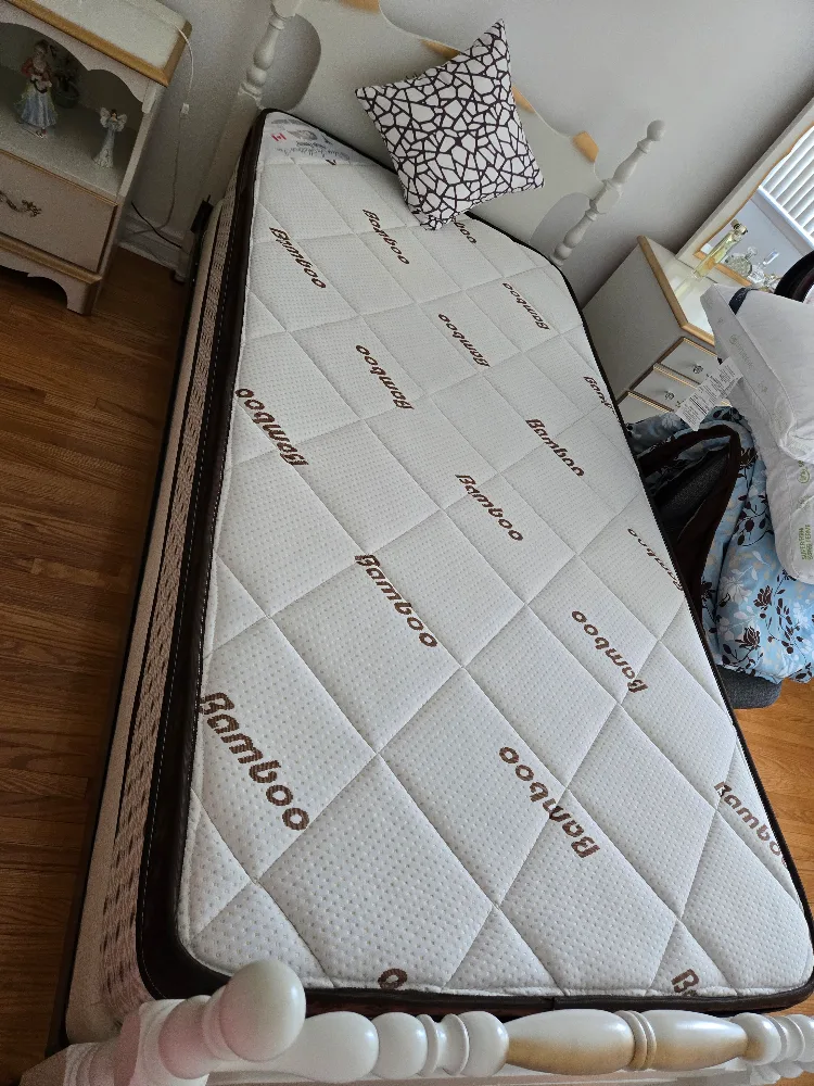 Bamboo Mattress - Single Size and wooden bed frame image indicator(4)