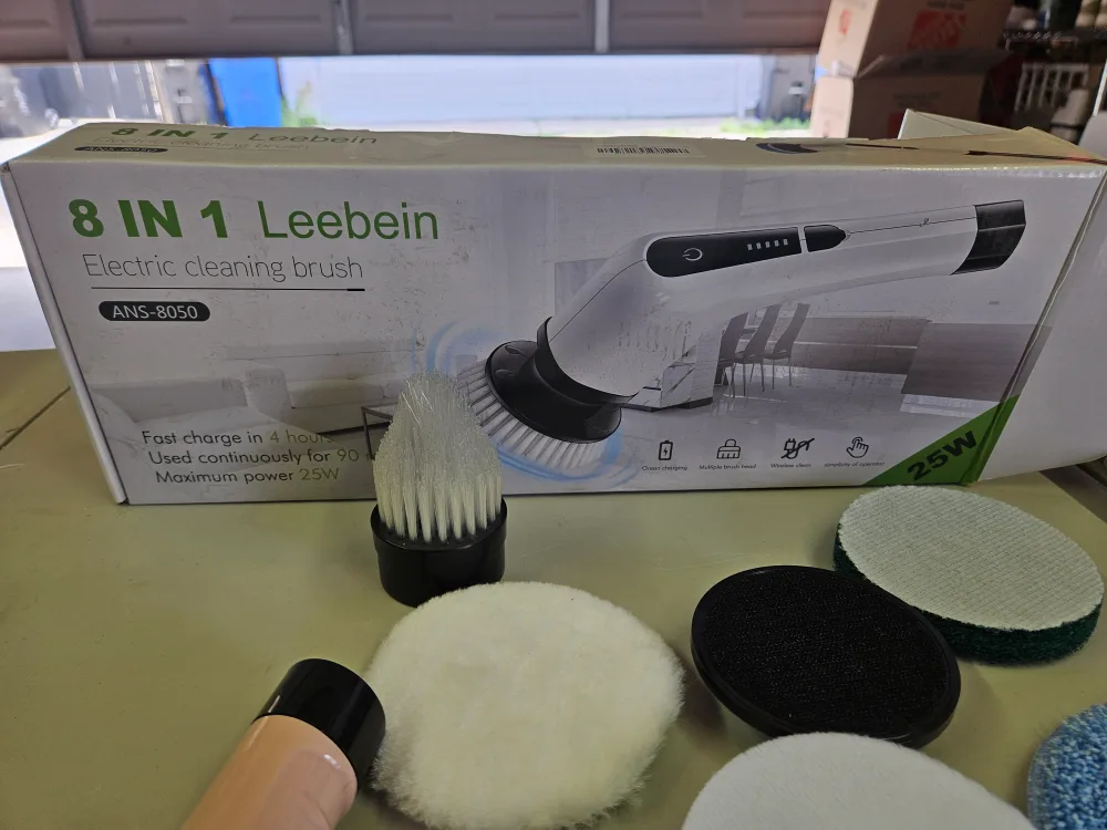 Leebein 8 in 1 Electric Cleaning Brush w/ Box