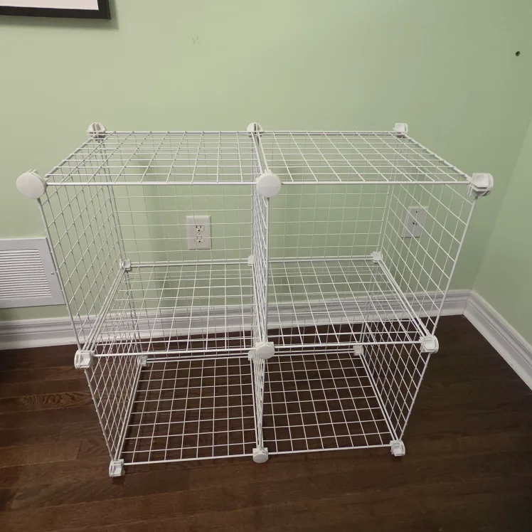 Storage Shelf with 4 Blue Bins thumbnail