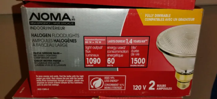 5 x NEW • NOMA Halogen Floodlights - 2 Bulbs  $15 box thumbnail