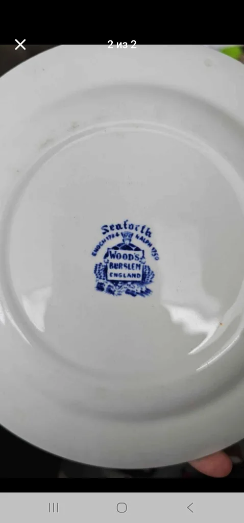 Woods Burslem England Plate image indicator(2)