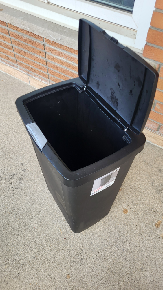 Sterilite TouchTop 13 Gal Black Trash Can - photo 2