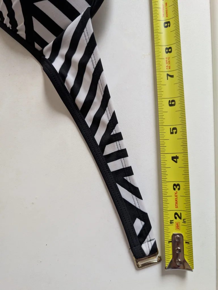 Catalina Black & White  Striped Bikini Top image indicator(10)