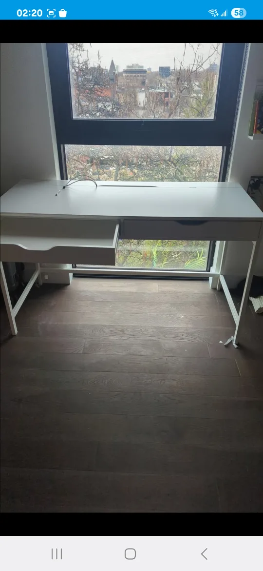 ikea Alex white desk with drawers with free delivery image indicator(2)