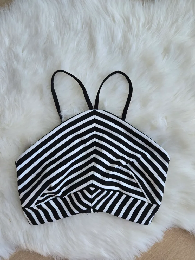 Dynamite Striped Crop Top - Size XS thumbnail